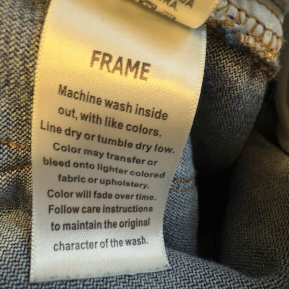 FRAME Le Crop Mini Boot Cropped Boot cut Flared Remsen Blue‎ Denim Jeans Size 25 - Picture 10 of 11